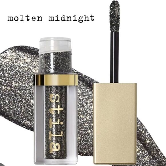 STILA - 🎉HP X 3🎉NWT - Glitter & Glow Liquid Eyeshadow “Molten Midnight”Sealed - Picture 12 of 12